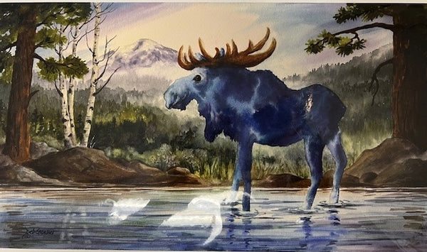 Blue Moose Lg - Blue Moose Art Gallery