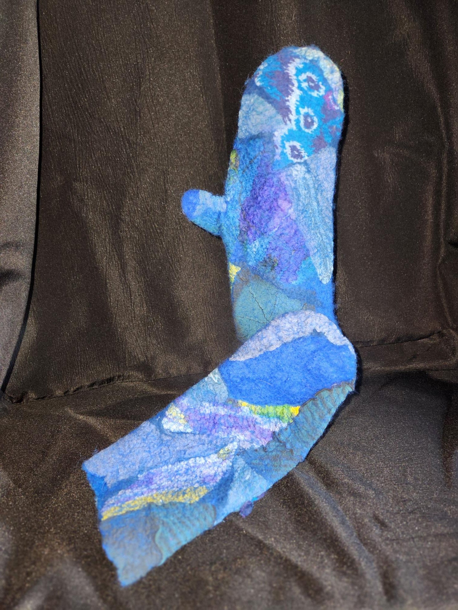 Blue Shambolic Mittens