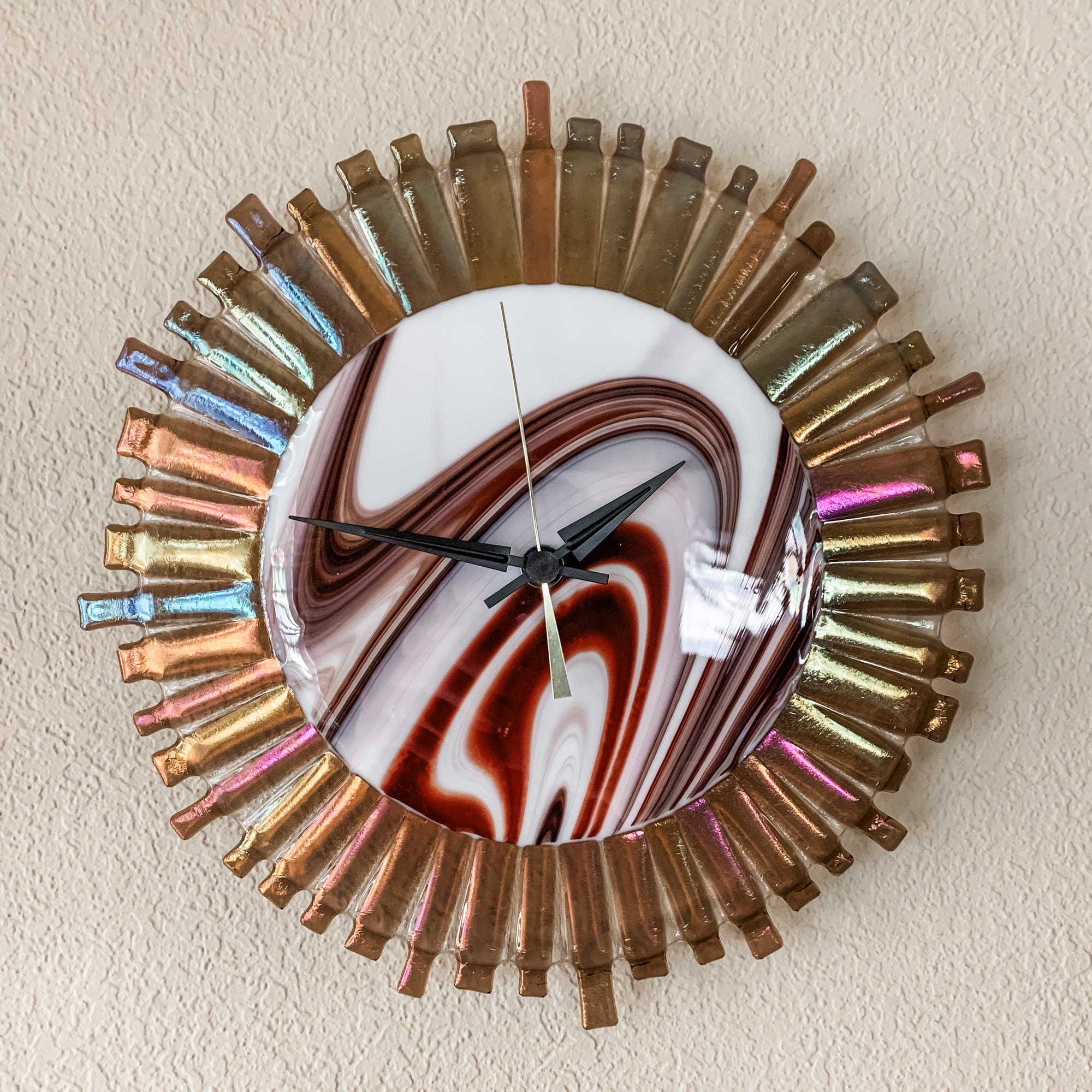 down on the copper line wall clock