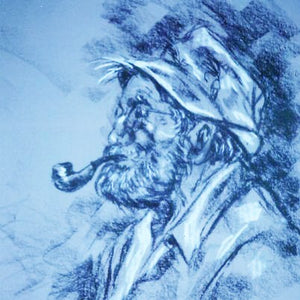 Charcoal Drawing Art Class Portraiture- Old Gent with Pipe - Tues. 7.28.26 @ 10:30