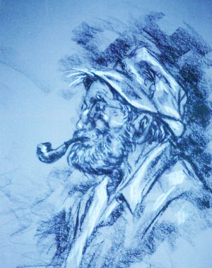 Charcoal Drawing Art Class Portraiture- Old Gent with Pipe - Tues. 7.28.26 @ 10:30