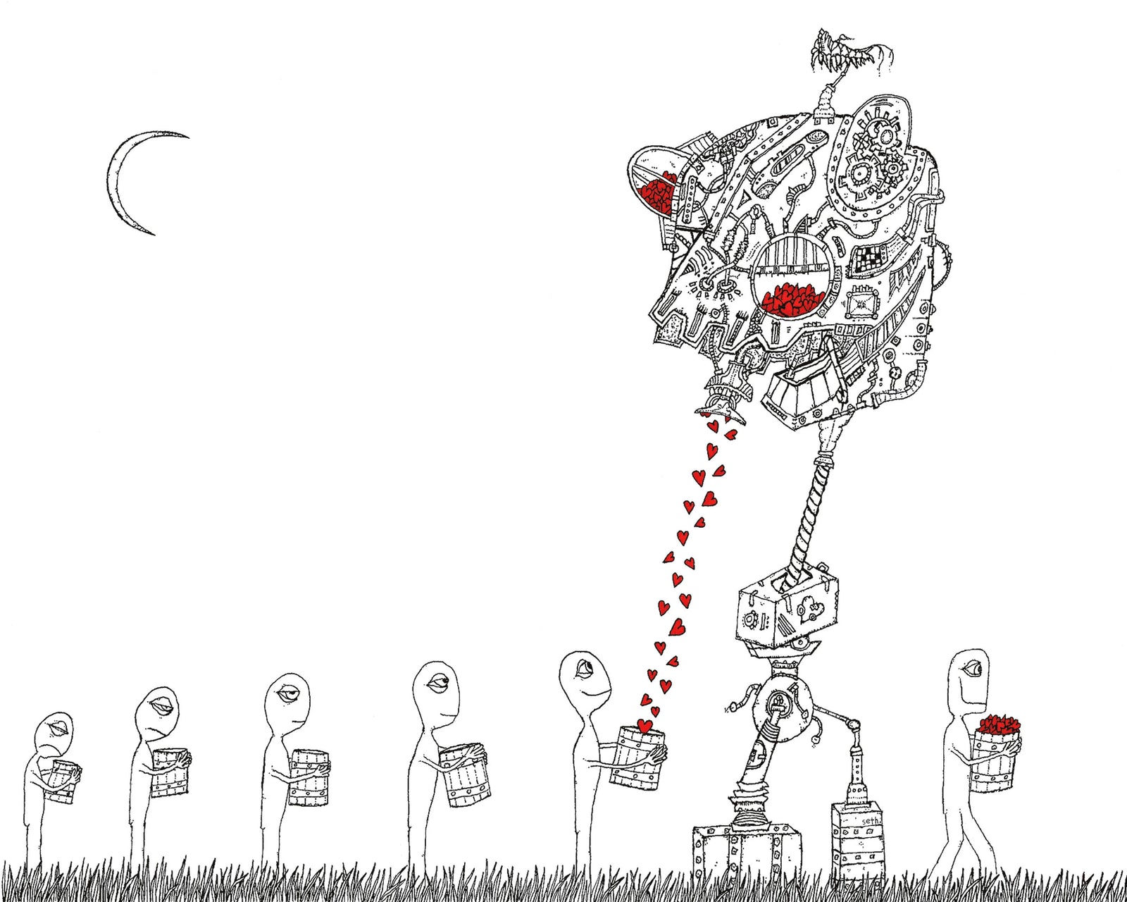 get your bucket, go to the meadow.