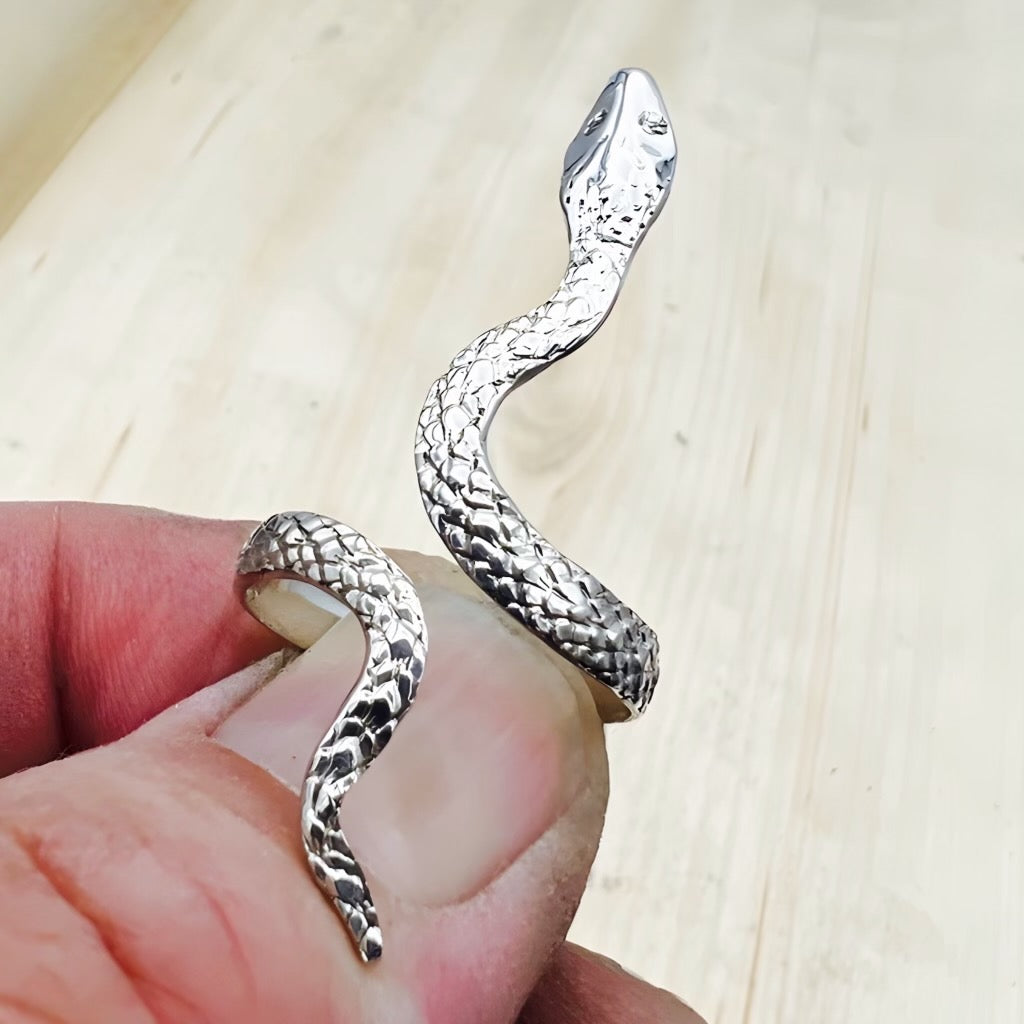 Handmade Sterling Snake Ring