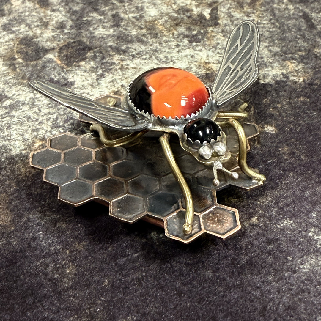 Honeycomb Brooch
