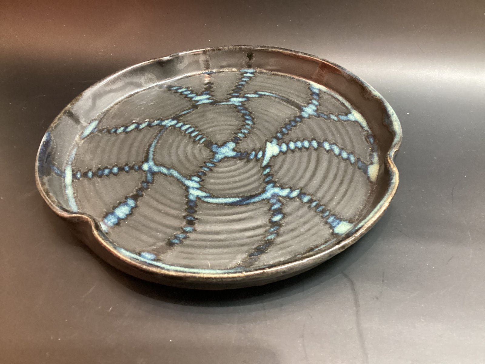 Black Blue Plate 10 inch