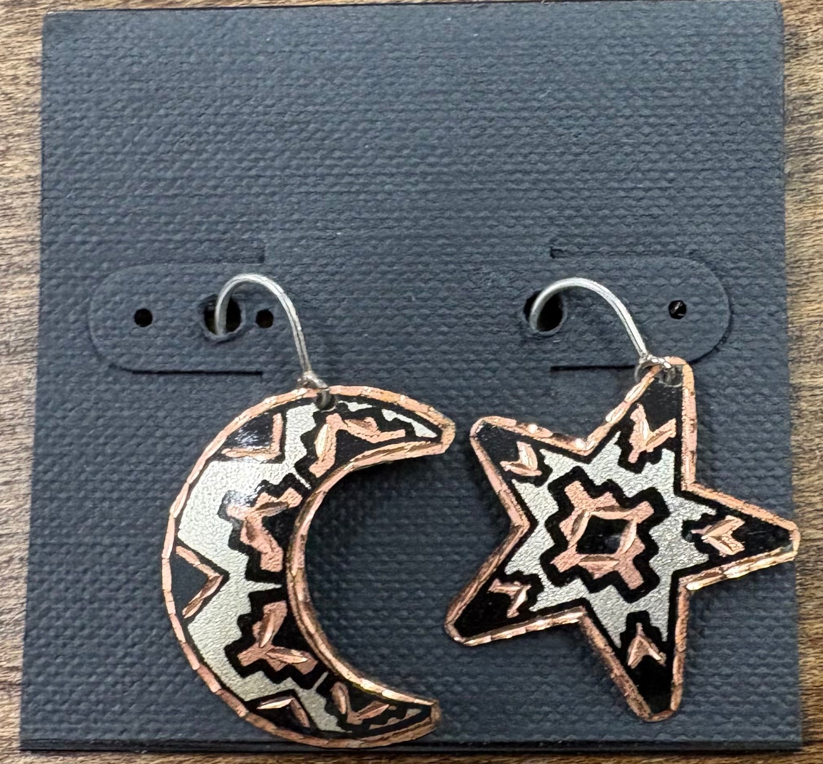 Moon and Star Earrings