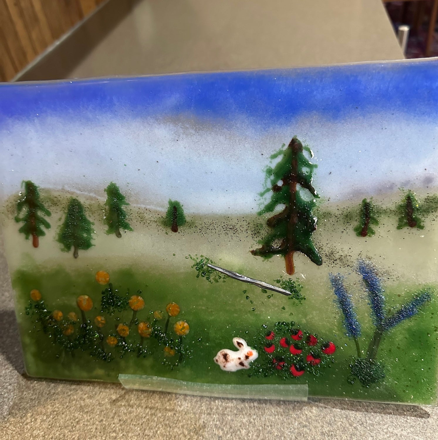 Mountain and Meadow in Glass