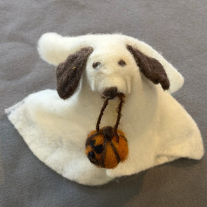 Needle-Felted Ghost Dog with Pumpkin - Fri. 10.30.26 @ 10:30A