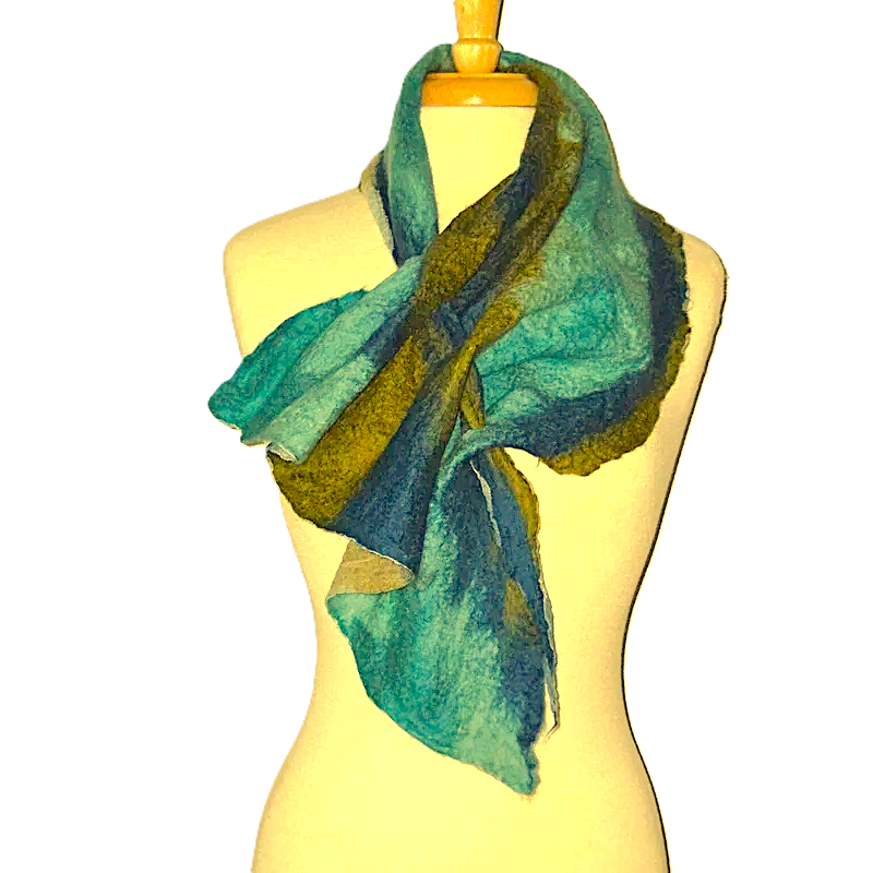 Felted No Tie Pleated Scarf Art Class Sat. 9.19.26 @ 9A