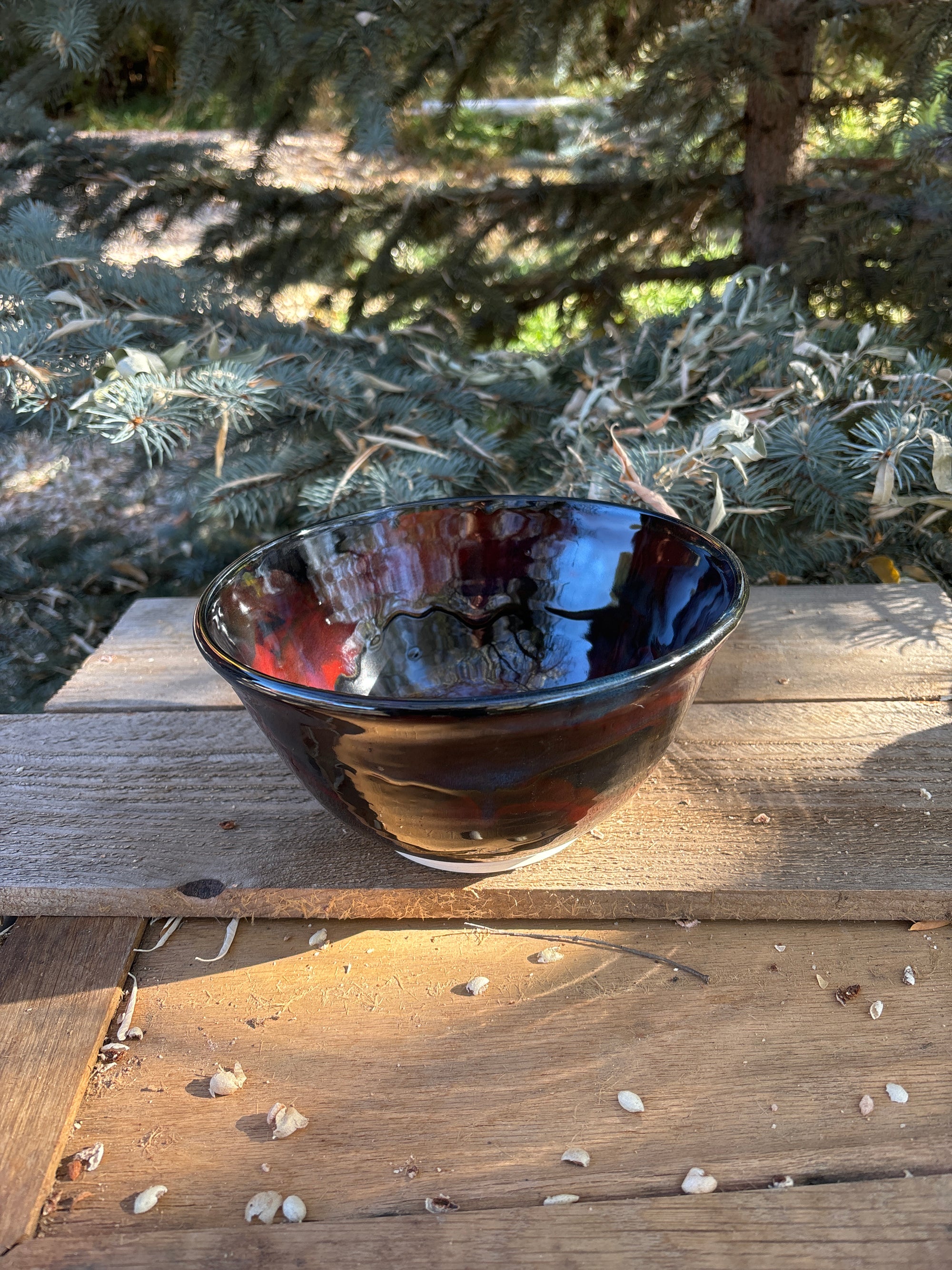 Northern Lights Glazed Serving Bowl