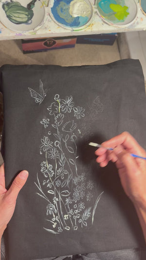 Wildflowers & Wings: Painted Cotton Tote Bag Workshop St. 2.21.26 @ 1P
