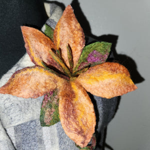 Felted Fantasy Flower Pin Art Class Sun. 3.23.25 @ 2 PM NEW