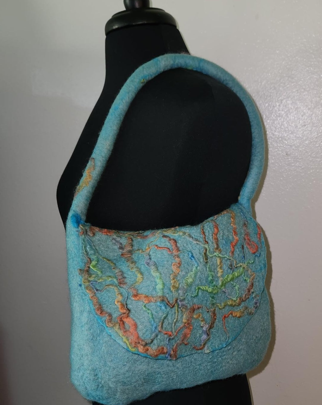 Felted Vessel-small aqua