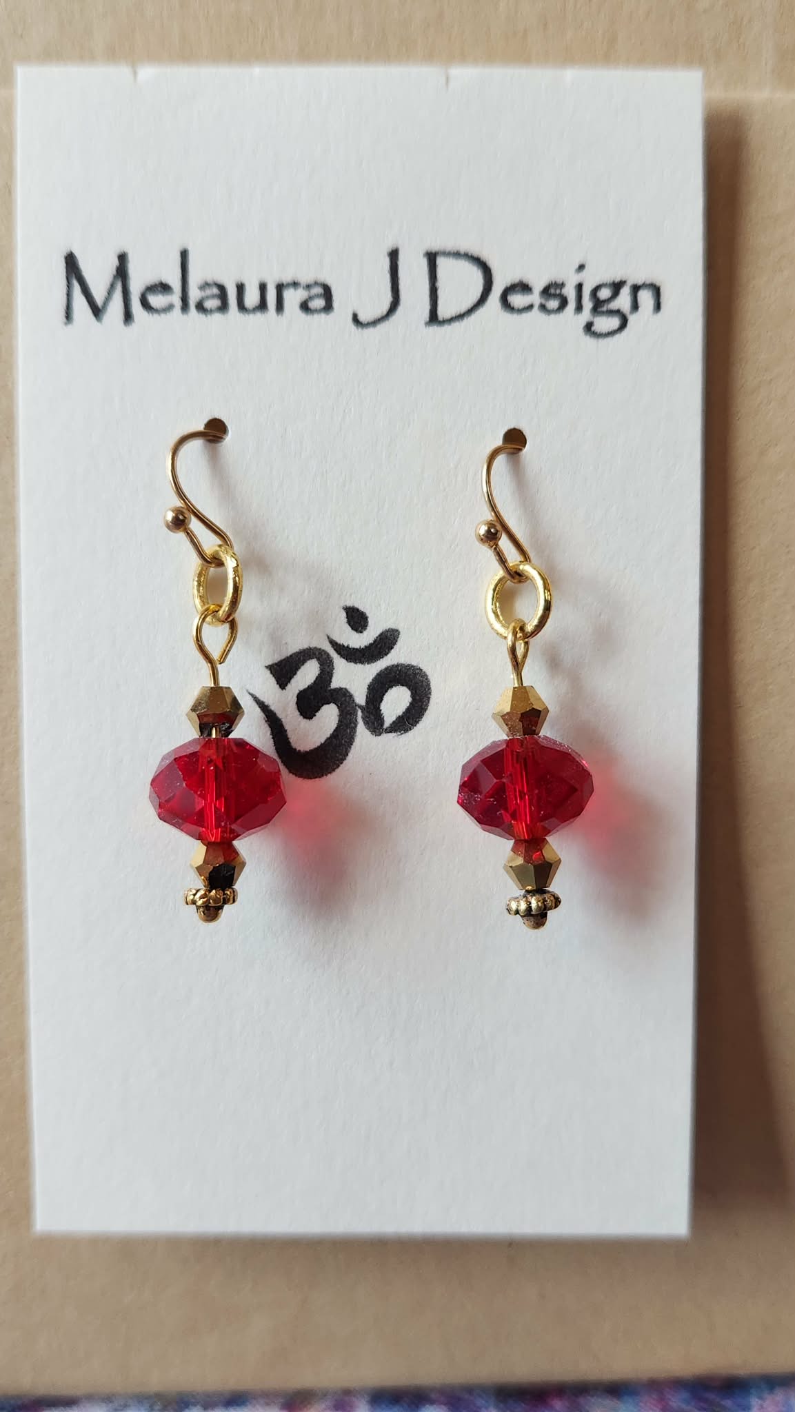 Red drop with gold
