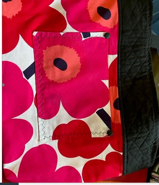 red poppies small tote