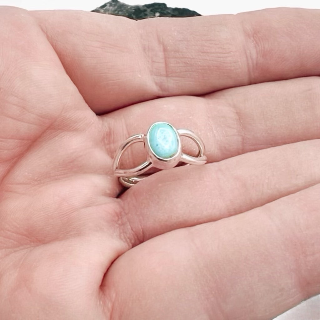 Simple Larimar Ring