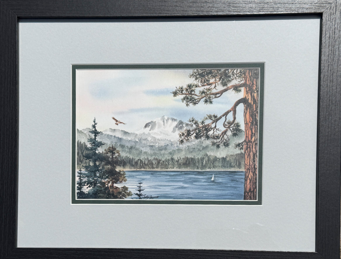 Springtime at Lake Almanor, Framed
