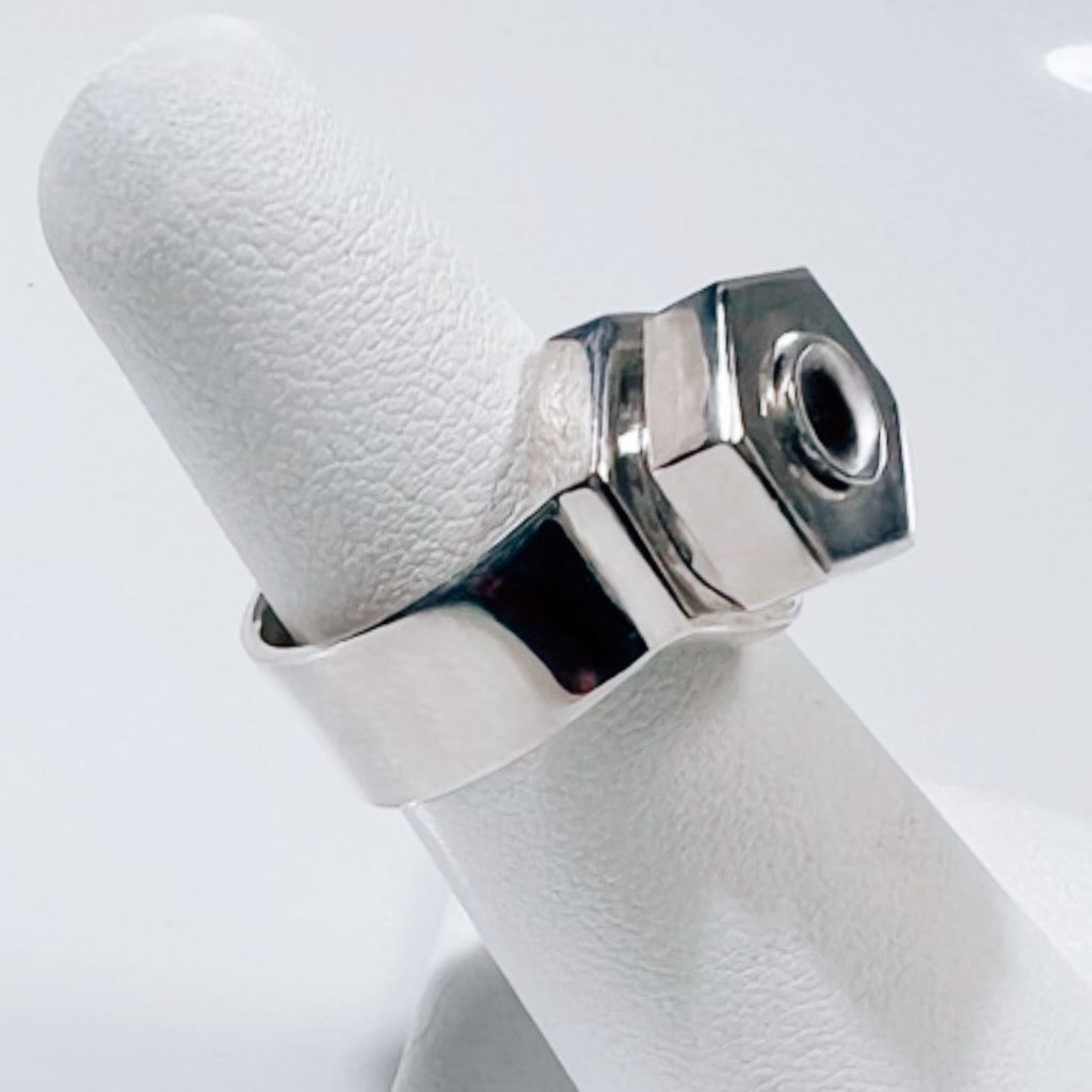 Sterling Nut Ring-removed