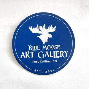 Sticker  Blue Moose Art Gallery