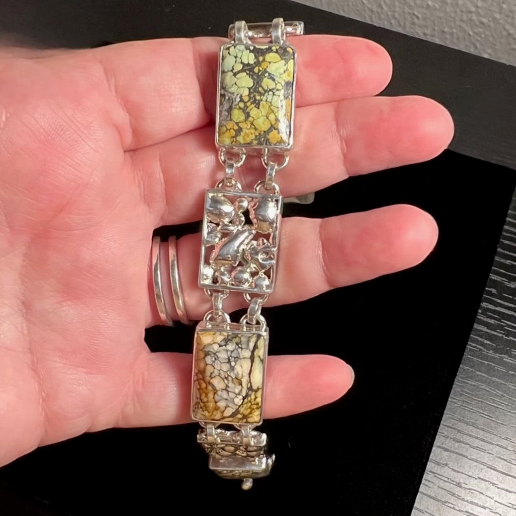 Turquoise Cobblestone Link Bracelet