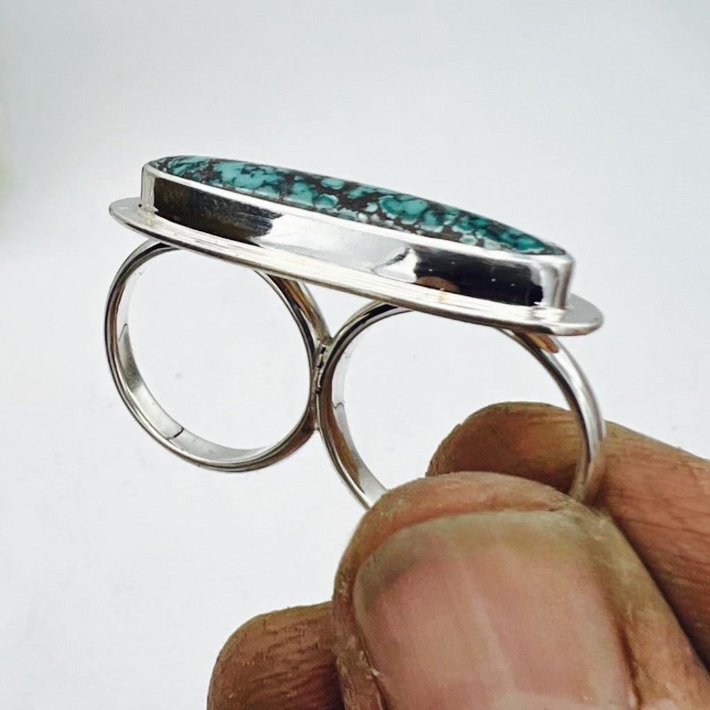 Turquoise Two Finger Ring