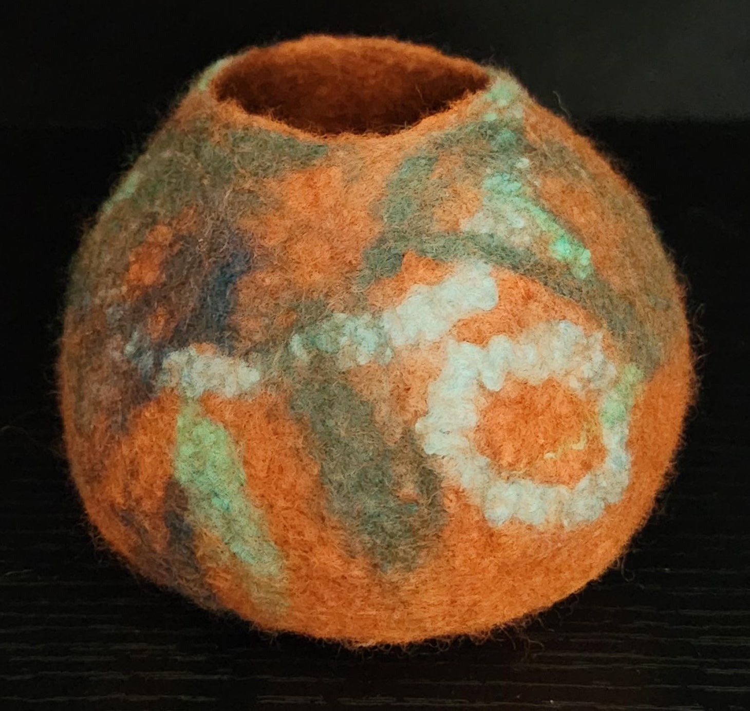 Felted Vessel-rusty brown