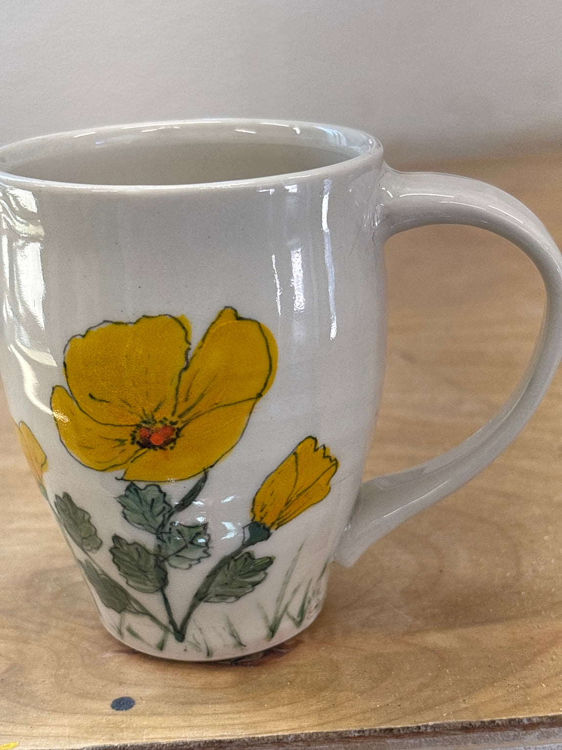 Yellow poppies mug